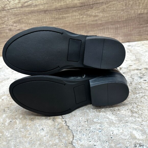 Portland Boot Company Wendy Black Harness Ankle Boots Size 2M Girls Faux Leather - Picture 7 of 10